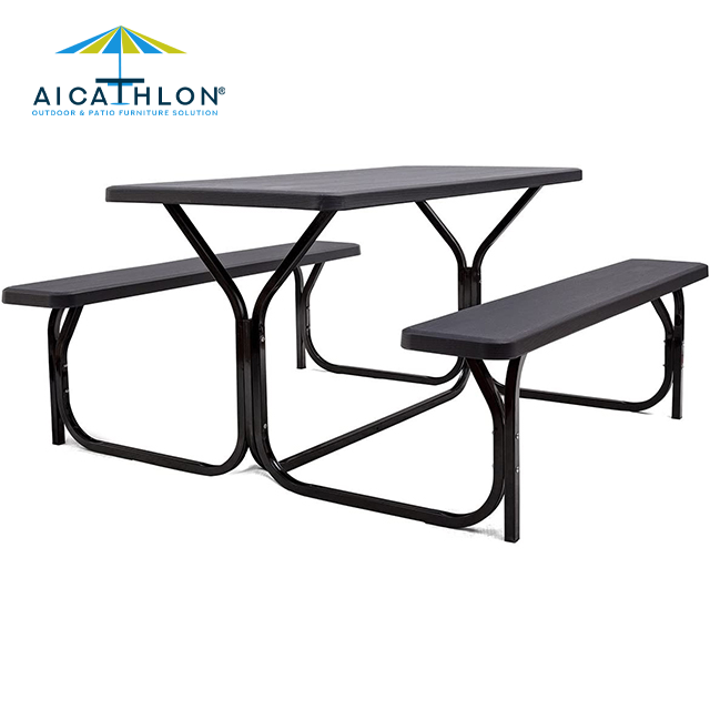 Plastic Picnic Table Folding Garden Outdoor Beer Table And Bench Set Factory