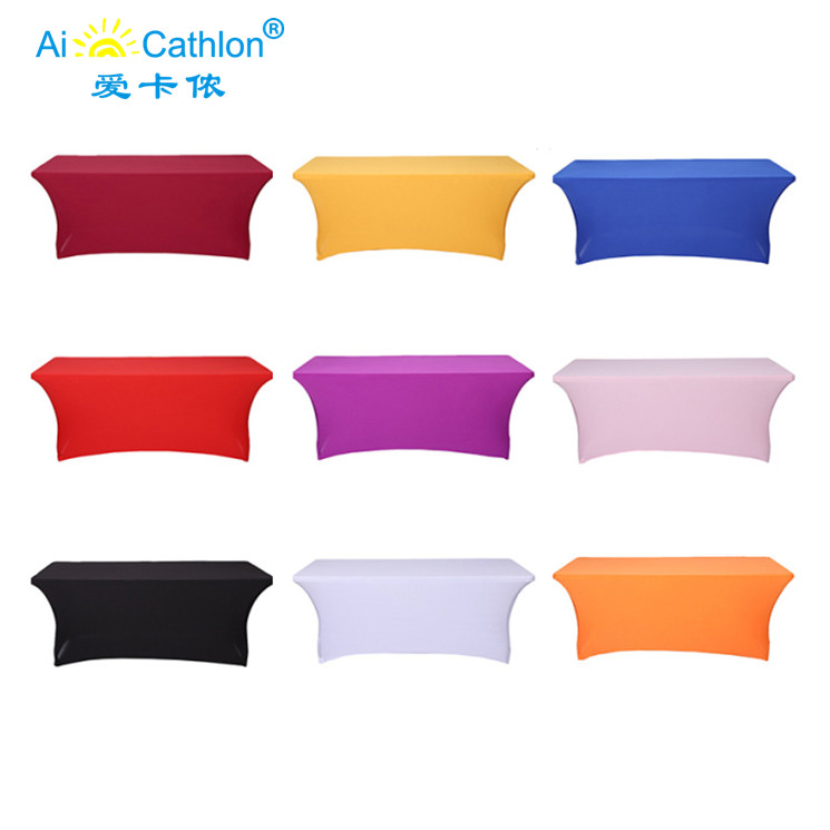 Elastic Spandex Outdoor Rectangle Wedding Table Cloth Dinning Table Cover