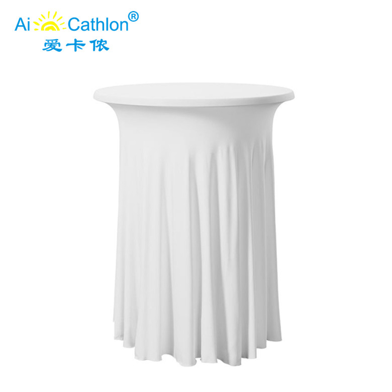 Elastic Cocktail Table Cover Hotel Wedding Party DecorationTable Skirt