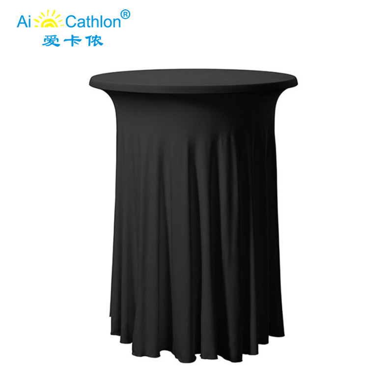 Elastic Cocktail Table Cover Hotel Wedding Party DecorationTable Skirt