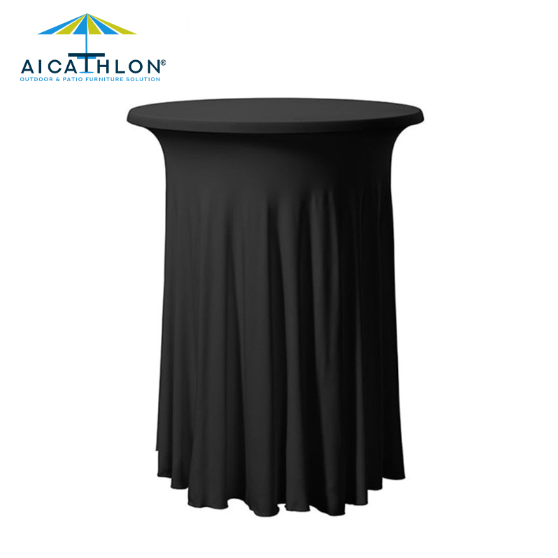 Elastic Cocktail Table Cover Hotel Wedding Party DecorationTable Skirt