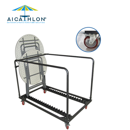 Trolley Storage Cart For Plastic Rectangle Round Bar Cocktail Table With Wheels