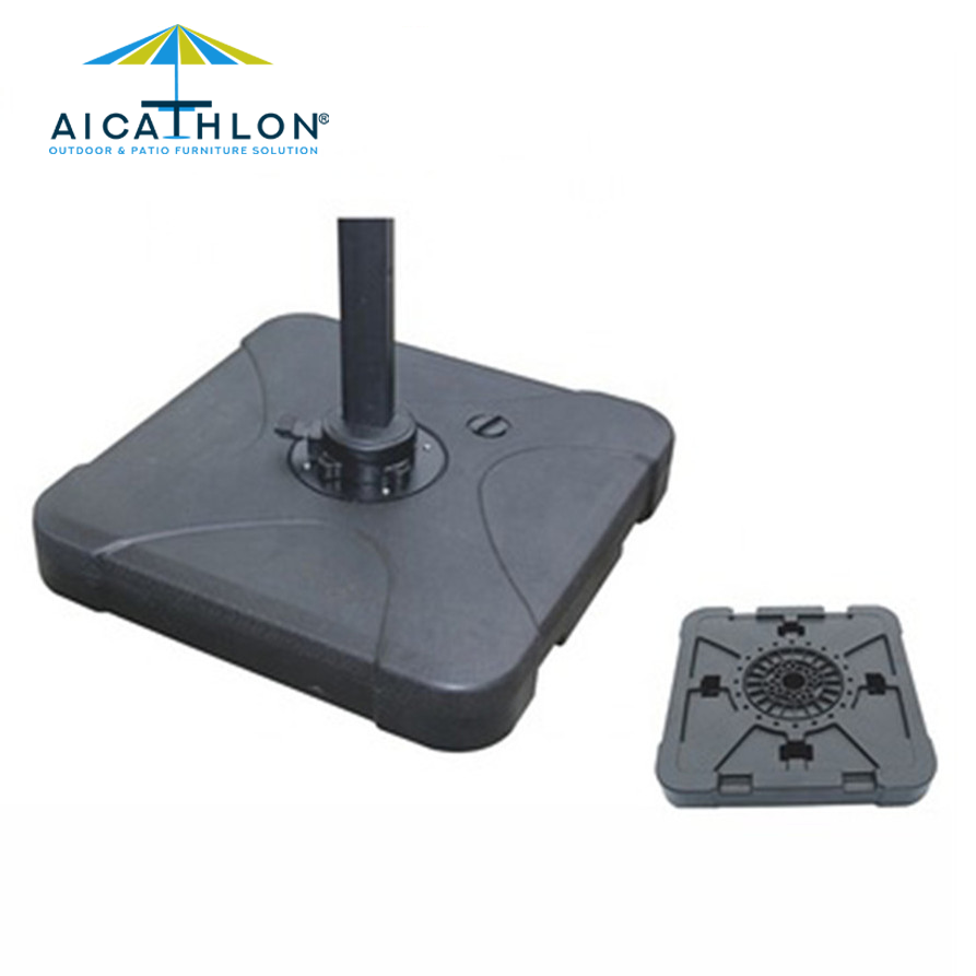 100KGS Plastic Water Filled Small Roma Umbrella Base With 4 Wheels