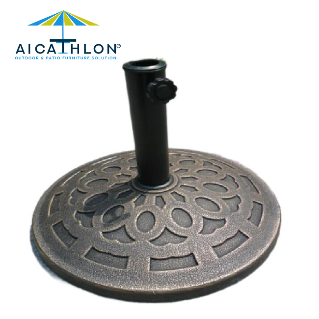 14KGS Round Resin Parasol Base Umbrella Stand Outdoor Accessories Supplier