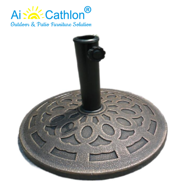 14KGS Round Resin Parasol Base Umbrella Stand Outdoor Accessories Supplier