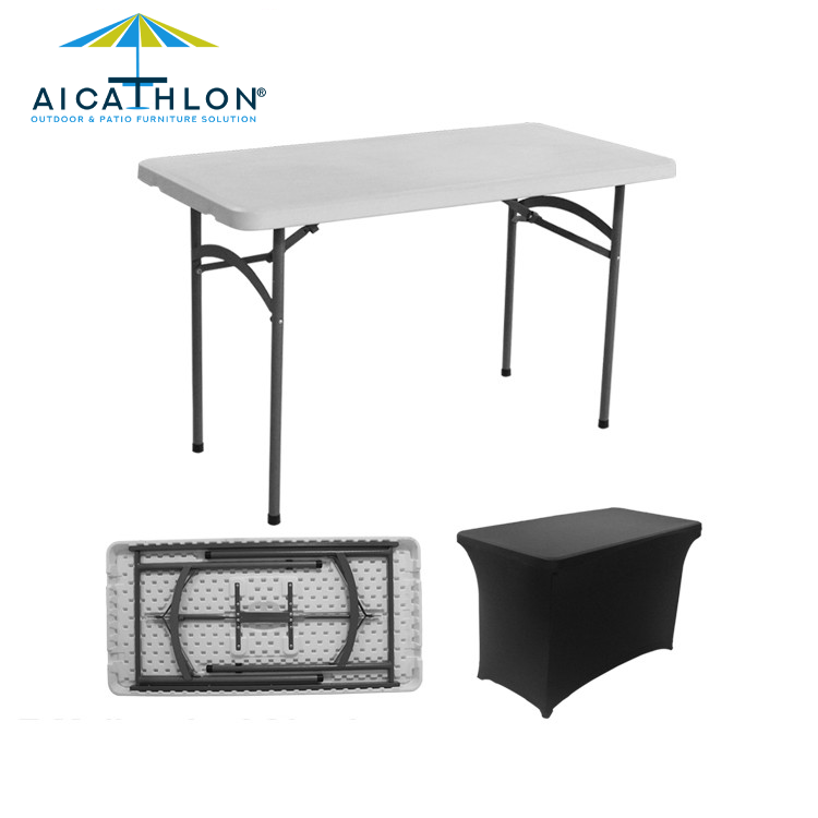 4ft HDPE Folding Outdoor Picnic Plastic Table Factory Manufacturer