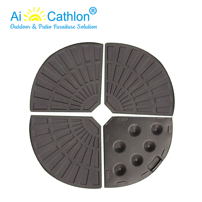 12KGS 4PCS Banana Umbrella Stand Parasol Concrete Base Outdoor Furniture Supplier