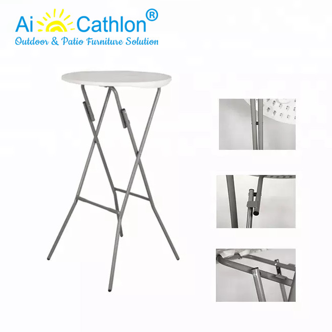Versatile and Portable Outdoor Plastic Cocktail High Bar Folding Table Supplier