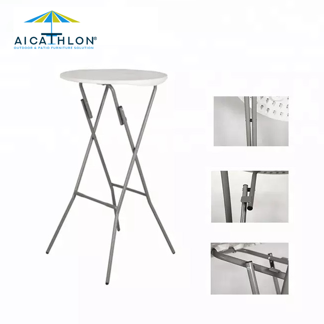 Versatile and Portable Outdoor Plastic Cocktail High Bar Folding Table Supplier