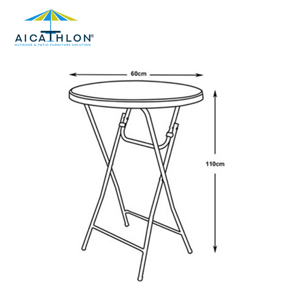 Versatile and Portable Outdoor Plastic Cocktail High Bar Folding Table Supplier