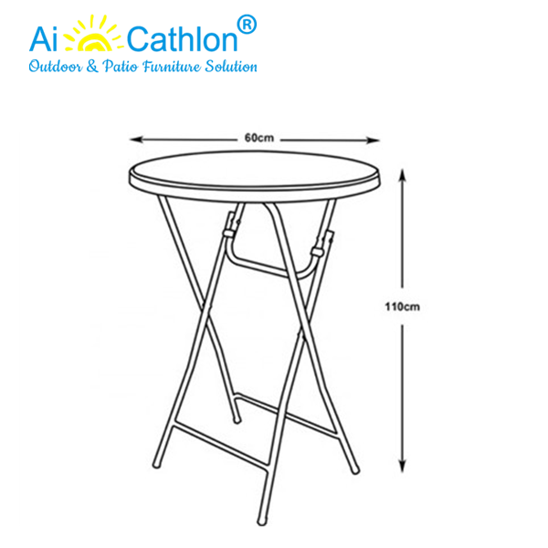 Versatile and Portable Outdoor Plastic Cocktail High Bar Folding Table Supplier