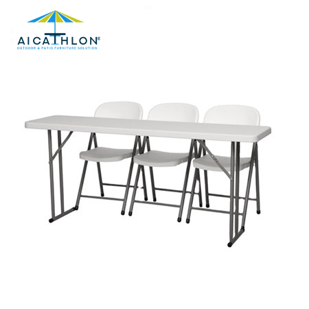 6FT 72Inch Plastic HDPE Folding Conference Rectangle Table Vendor