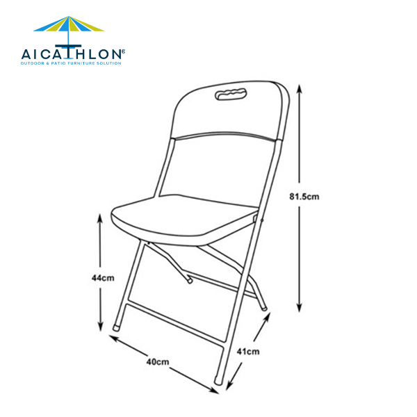 Blow Mold Plastic Folding Chair Outdoor Event Banquet Camping Picnic Manufacturer