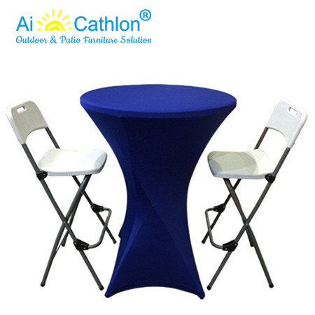 HDPE Plastic Cocktail High Bar Folding Chair Outdoor Banquet Rental Factory