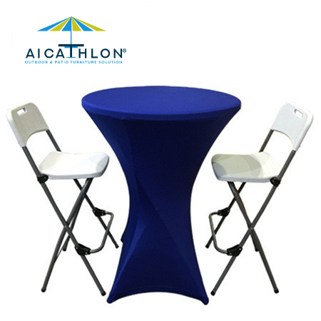 HDPE Plastic Cocktail High Bar Folding Chair Outdoor Banquet Rental Factory