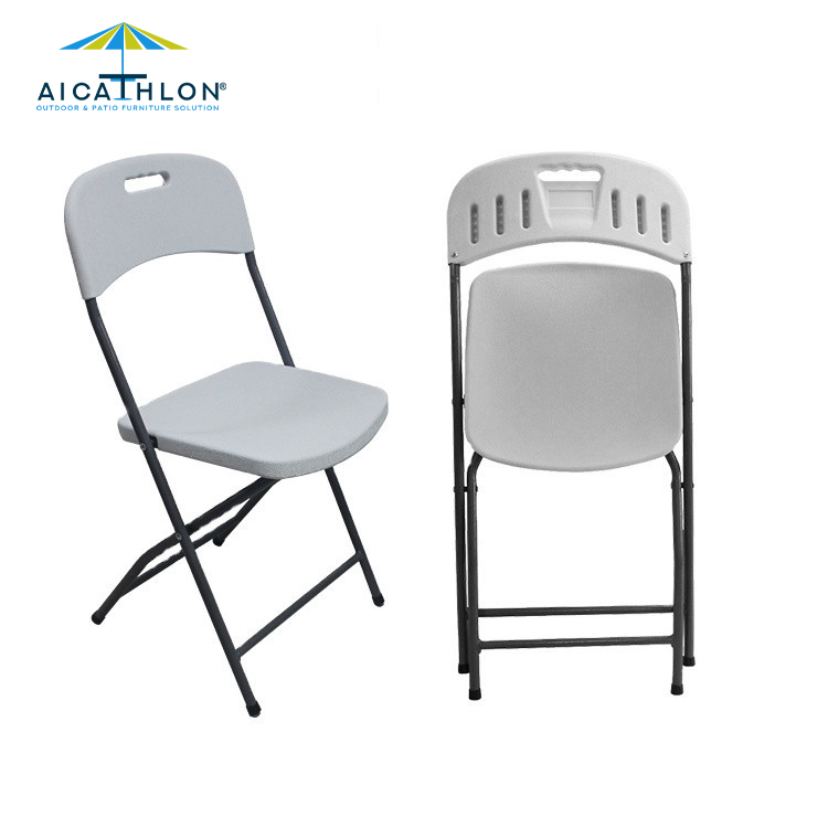 Blow Mold Plastic Folding Chair Outdoor Event Banquet Camping Picnic Manufacturer