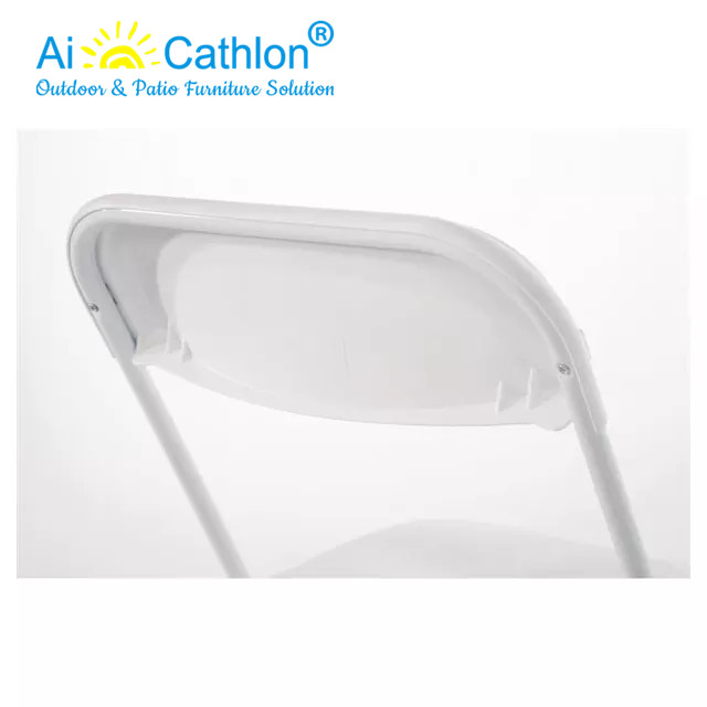 Commercial White Plastic Folding Chairs For Garden Camping Picnic Outdoor Events