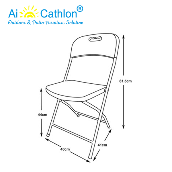 Blow Mold Plastic Folding Chair Outdoor Event Banquet Camping Picnic Manufacturer