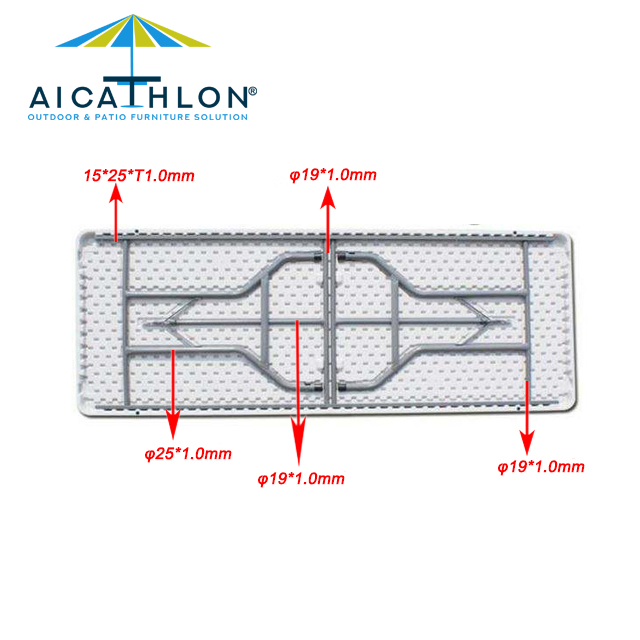6FT Outdoor Rectangle Plastic Folding Tables For Events Camping Picnic Banquet