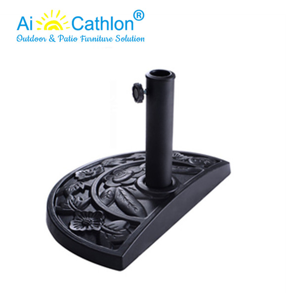 9KGS Concrete Half Parasol Base Patio Umbrella Stand Outdoor Furniture Vendor
