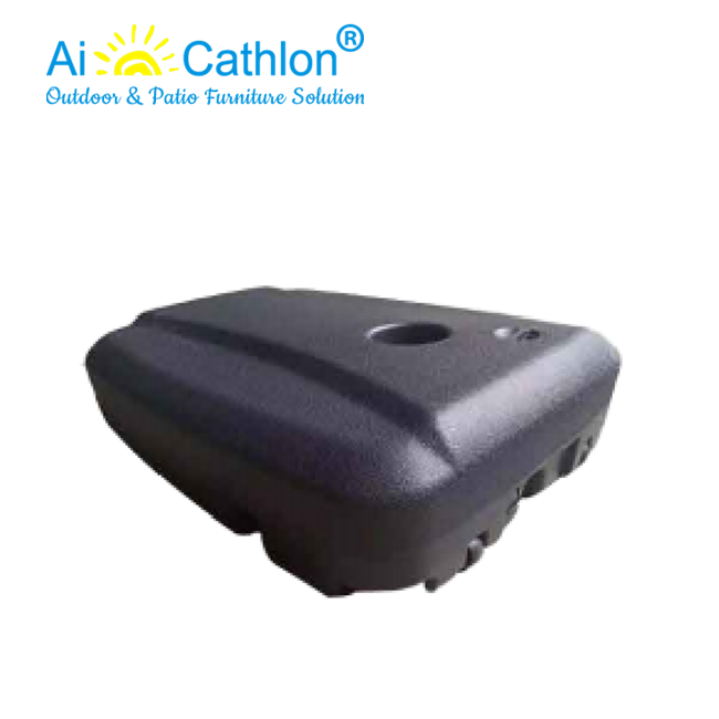 80KGS Plastic Garden Patio Outdoor Umbrella Stand Parasol Base Free Standing With Cross & Wheels