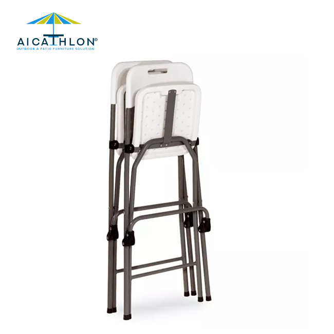 HDPE Plastic Cocktail High Bar Folding Chair Outdoor Banquet Rental Factory