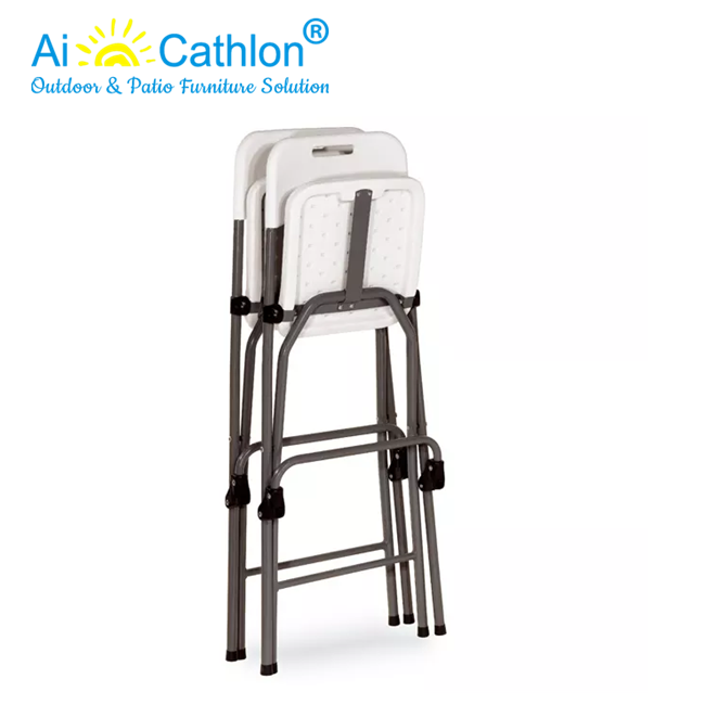 HDPE Plastic Cocktail High Bar Folding Chair Outdoor Banquet Rental Factory