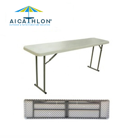 6FT 72Inch Plastic HDPE Folding Conference Rectangle Table Vendor
