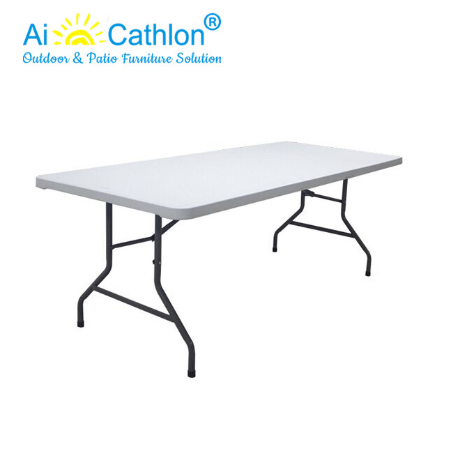 200CM White Banquet Buffet Catering Plastic Folding Dining Event Tables