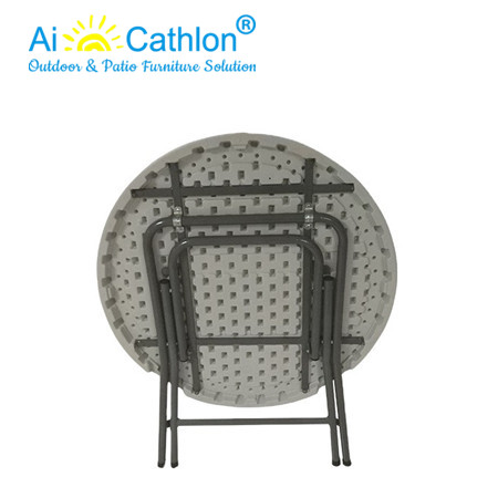 Small Round Plastic Folding Table For Garden Balcony Outdoor Furniture Factory