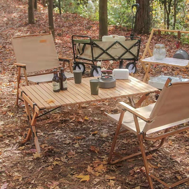 High Quality Garden Aluminum Wood Grain Picnic Chair Portable Folding Camping Chair