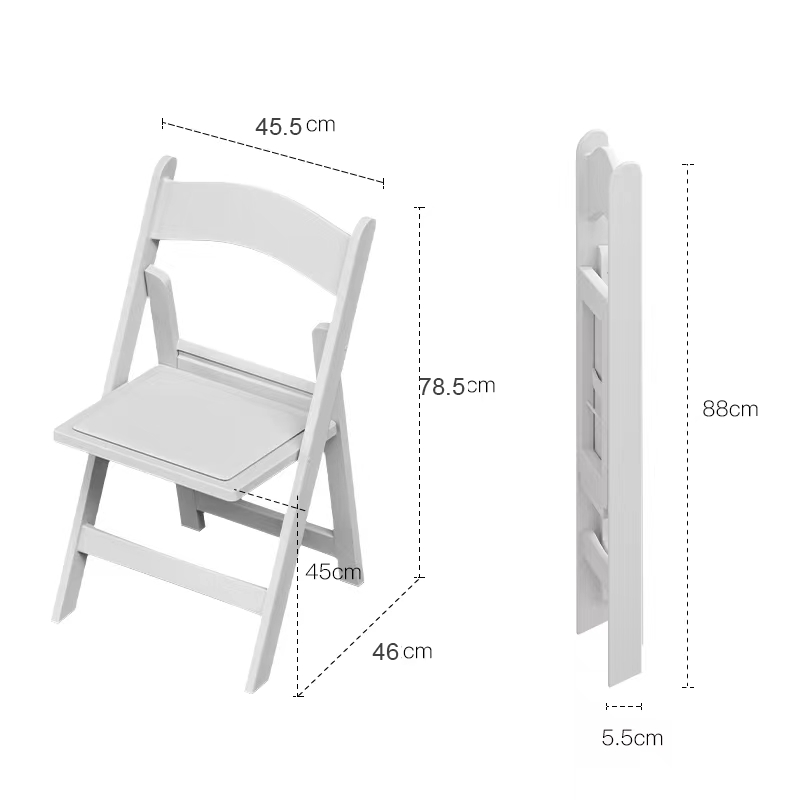 Outside Wedding Banquet Hotel Restaurant Dining Outdoor Furniture Resin Plastic Folding Garden Chair