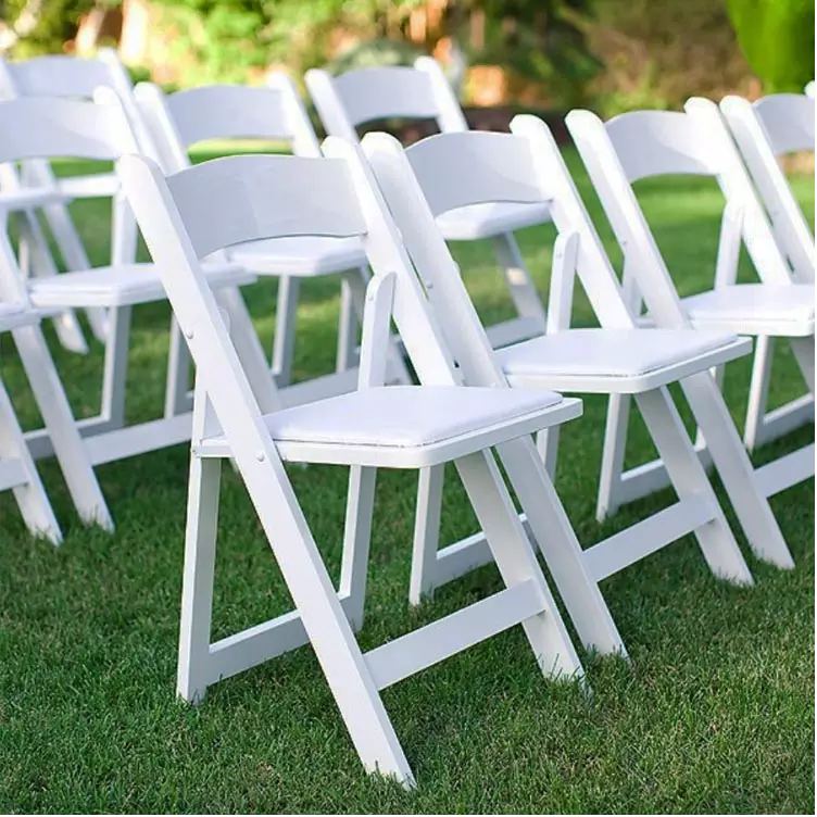 Outside Wedding Banquet Hotel Restaurant Dining Outdoor Furniture Resin Plastic Folding Garden Chair
