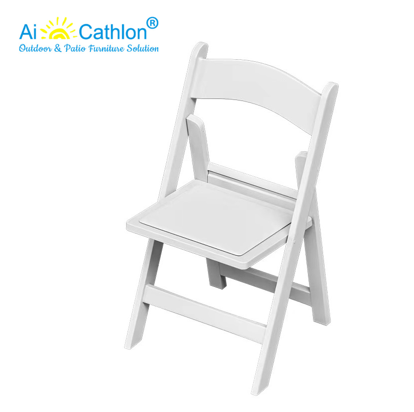 Outside Wedding Banquet Hotel Restaurant Dining Outdoor Furniture Resin Plastic Folding Garden Chair