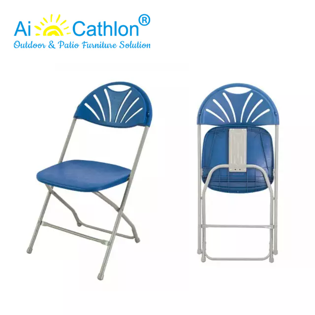 Outdoor Garden Injection Molding Resin Plastic Foldable Wedding Chairs For Events