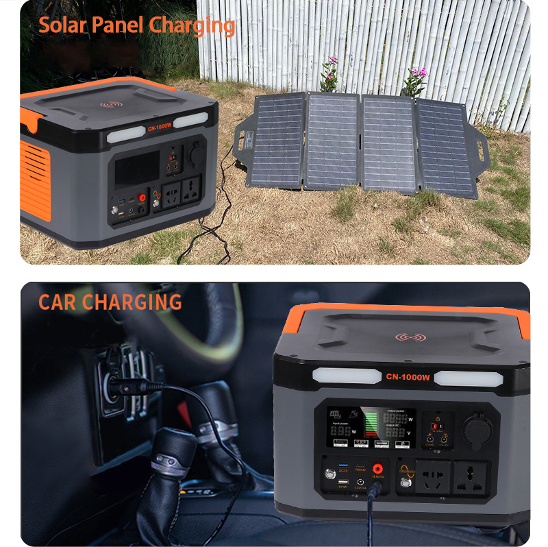 1000W Solar Portable Power Station Solar Generator for Outdoors Camping Travel Hunting Emergency