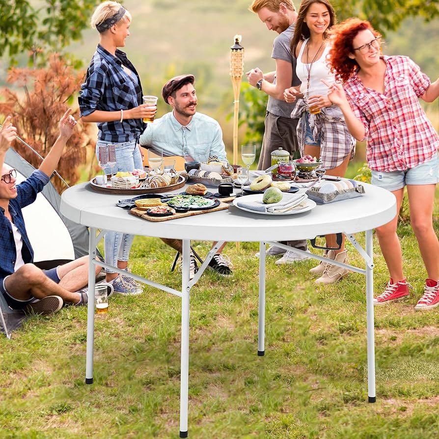 Party Artifact: The Festive Charm Of A Plastic Folding Round Table