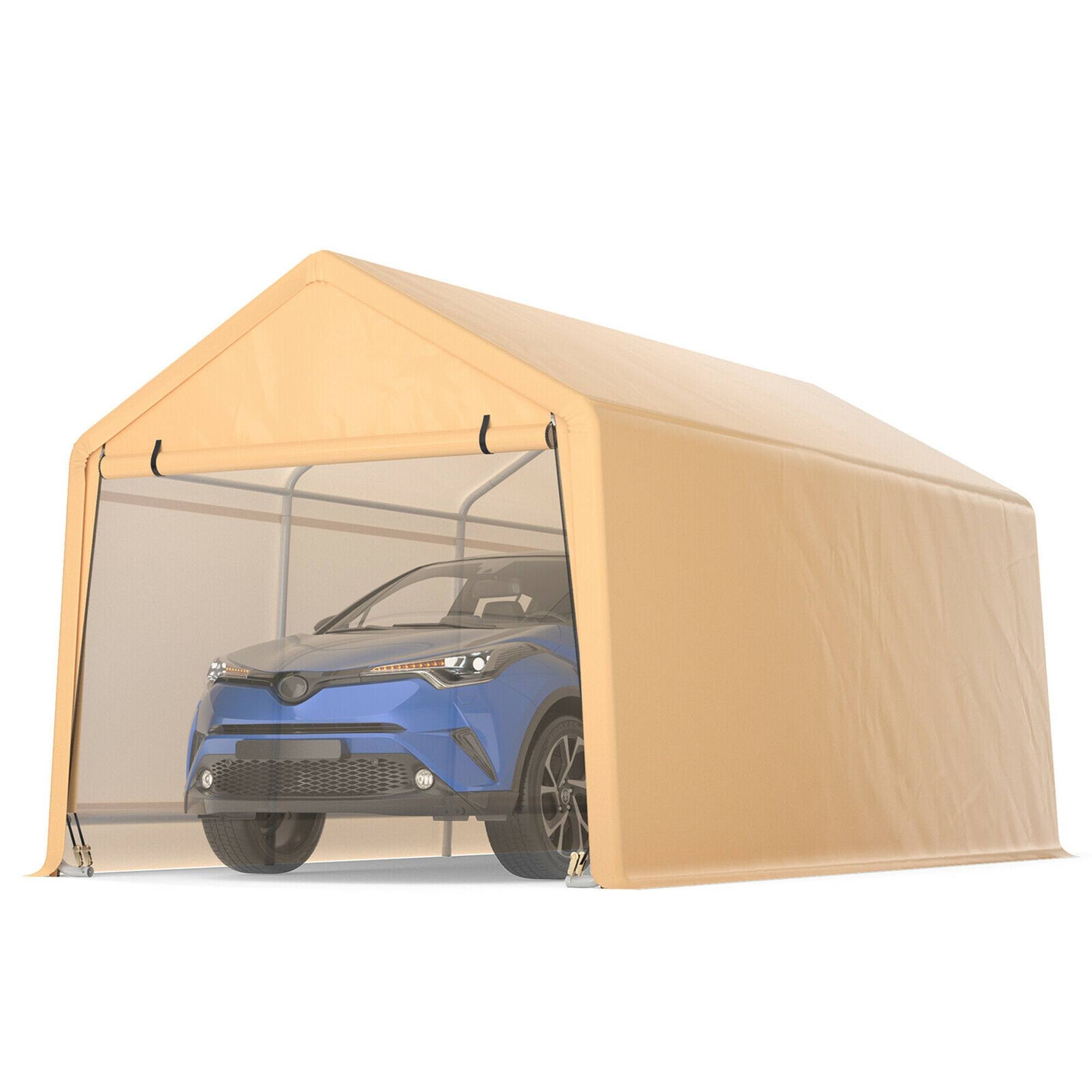 AICATHLON 2024 APR.,NEW ARRIVAL-Beige white PE  carport