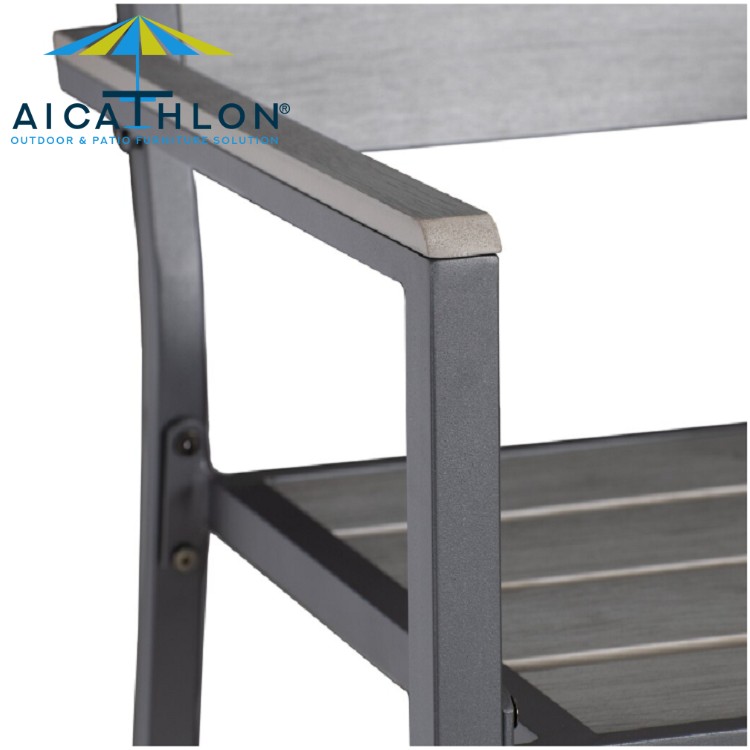 2024 Outdoor Furniture Modern Metal Patio Dining Chair Cafe Metal Aluminium Garden Chair