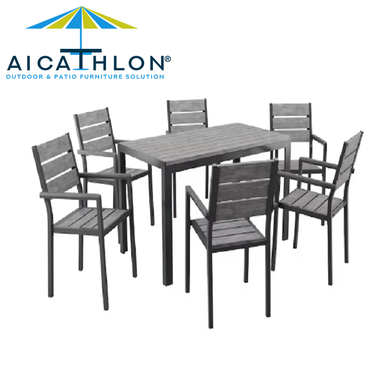 2024 Outdoor Furniture Modern Metal Patio Dining Chair Cafe Metal Aluminium Garden Chair