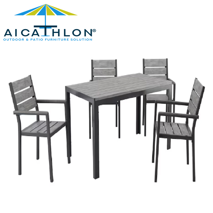 High quality Outdoor patio garden furniture outdoor chairs with aluminum frame chairs and table